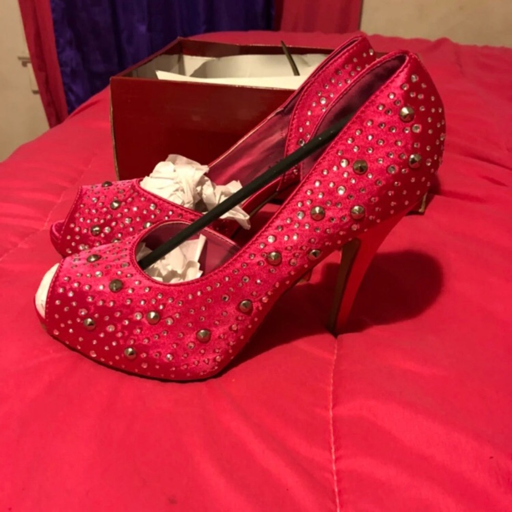 Pink Rhinestone heels - Picture 4 of 4